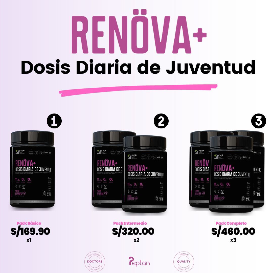 COLÁGENO RENOVA PLUS, TU DOSIS DIARIA DE JUVENTUD